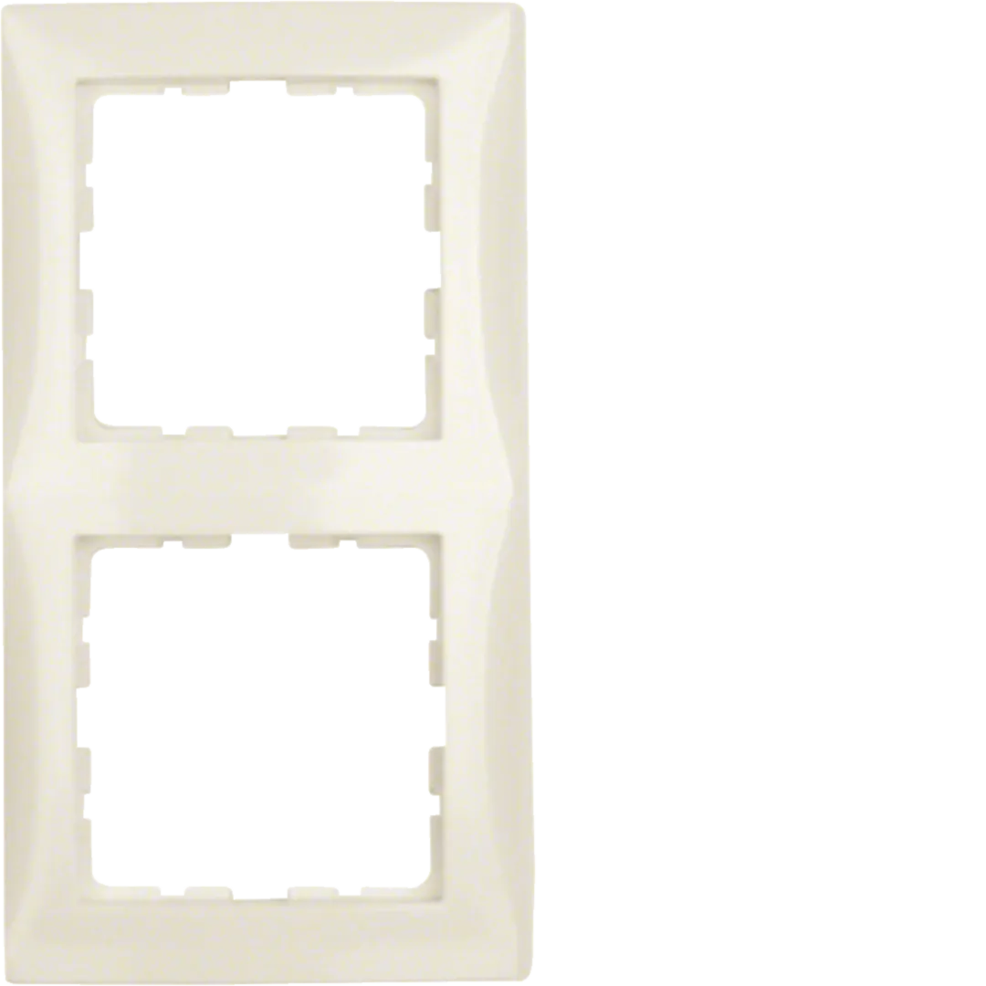 10128982 - Plaque de recouvrement 2 postes, S.1, blanc brillant