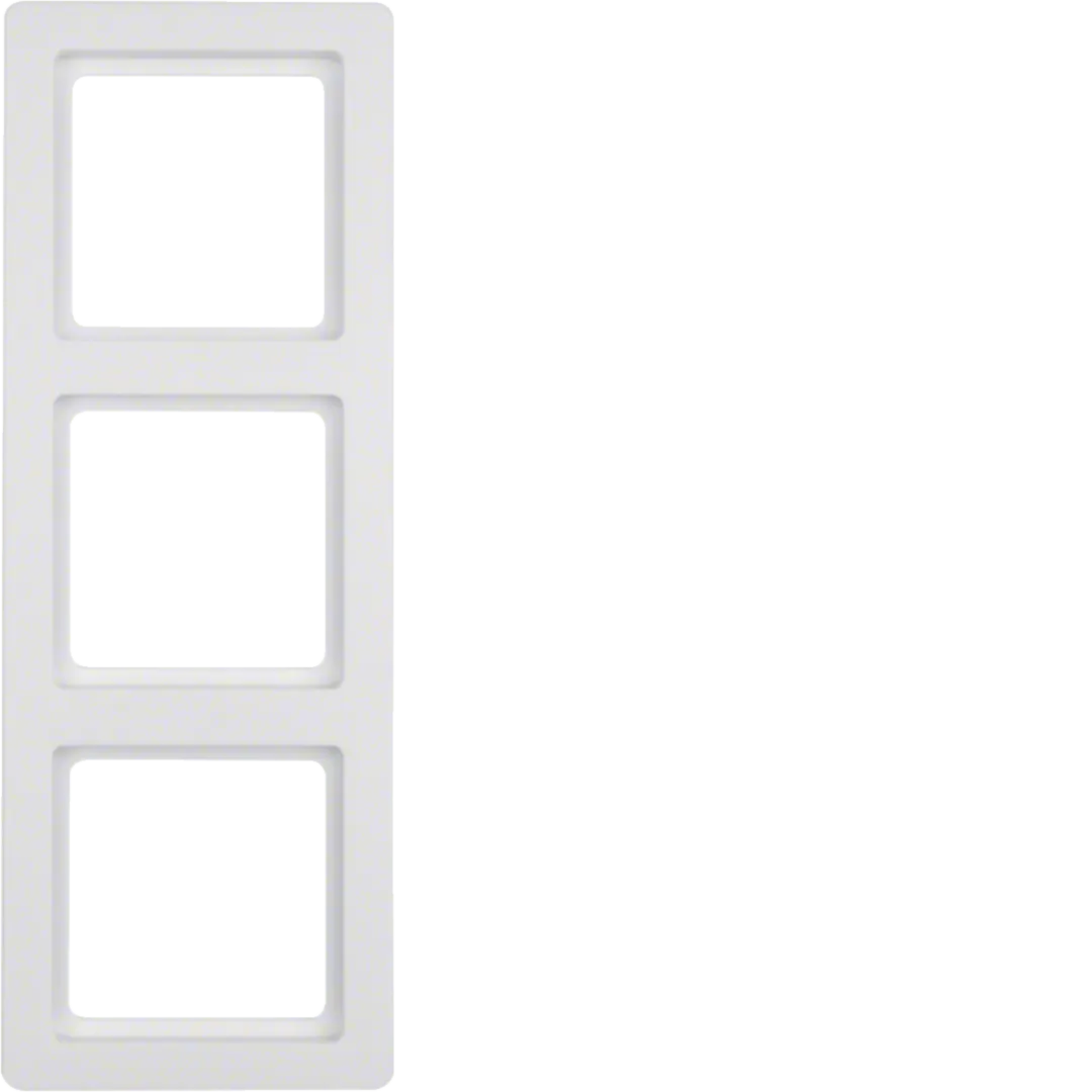 10136089 - Plaque de recouvrement 3 postes, Q.1, blanc polaire velours