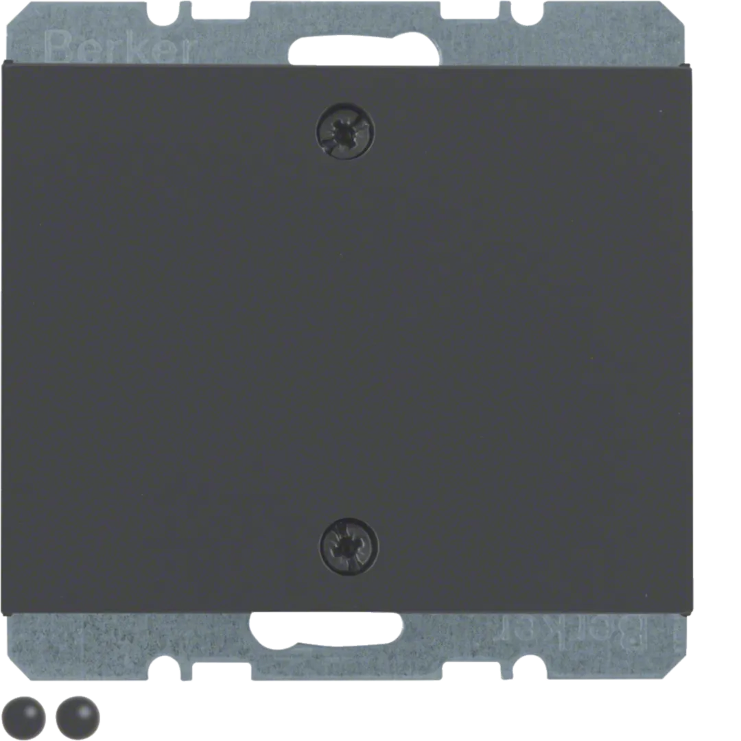10457106 - K.1 Zaślepka z płytką czołową i mocowaniem na śruby, antracyt mat, lakierowany