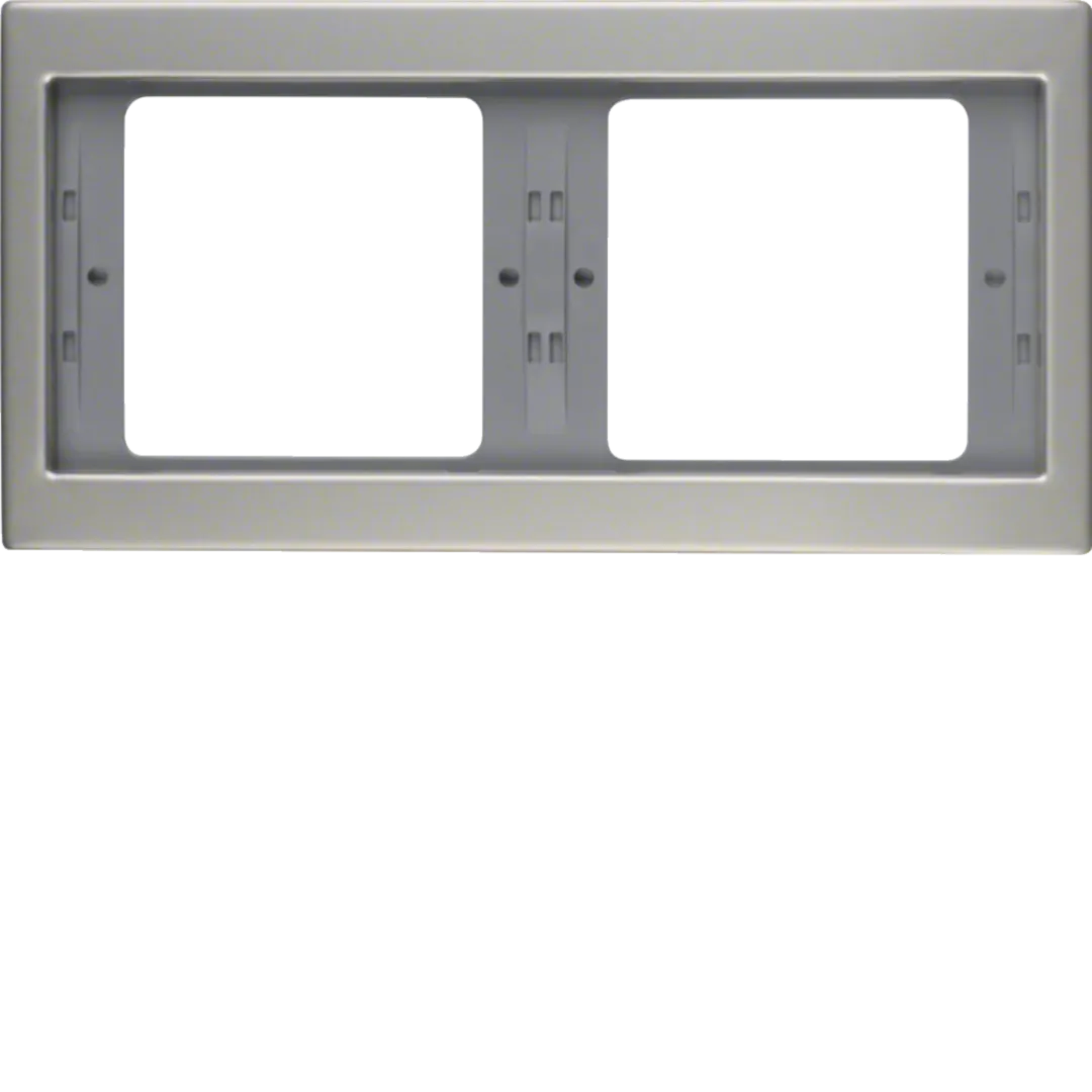 Interrupteur double encastré - Plaque Acier Inox - Intérieur