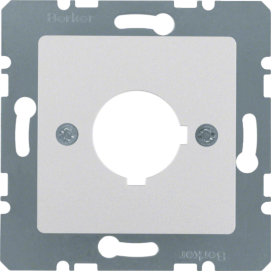 14327003 - Centraalplaat voor meld- en regeltoestel 22,5 mm, berker K.5 aluminium