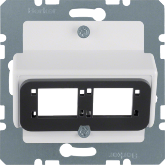 14611909 - Centraalplaat voor 2x module Reichle&amp;DeMassari, polarwit mat