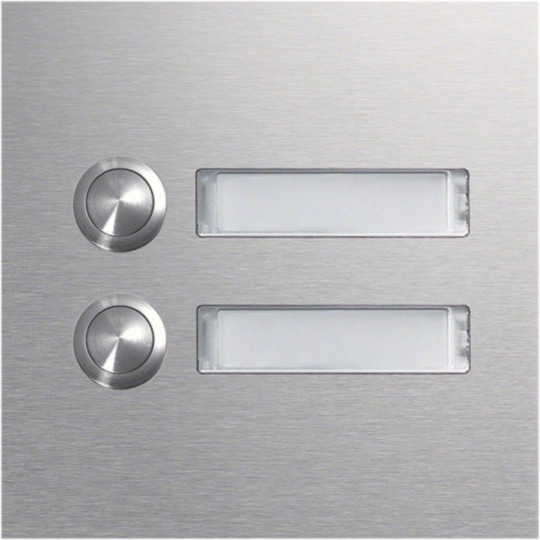 5810122 - CZM-120 Rund-Taster Modul mit LED-Namensschild 2/1 EB Edelstahl matt MODESTA