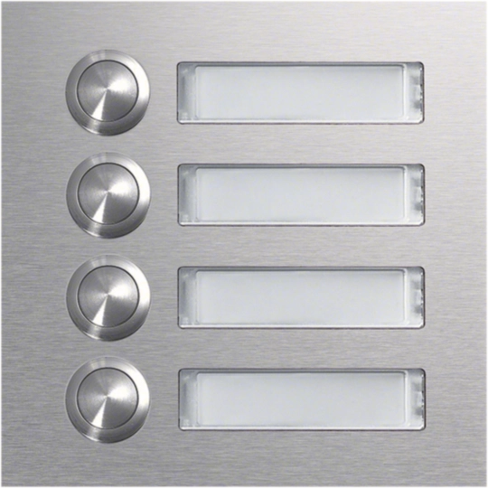 5810124 - CZM-140 Rund-Taster Modul mit LED-Namensschild 4/1 EB Edelstahl matt MODESTA