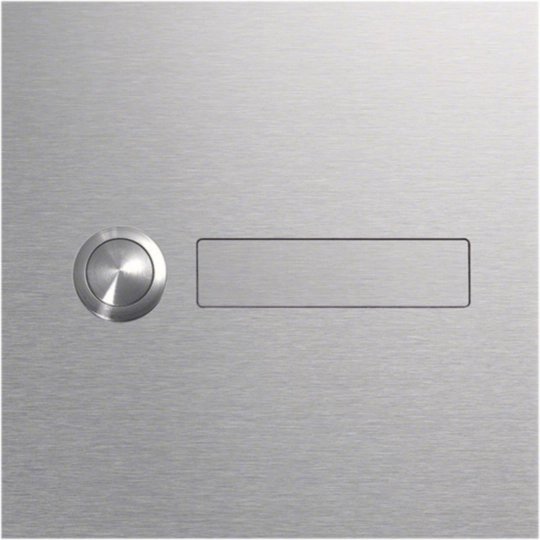 5810171 - GZM-110 Rund-Taster Modul mit Gravur-Namensschild 1/1 EB Edelstahl matt MODESTA