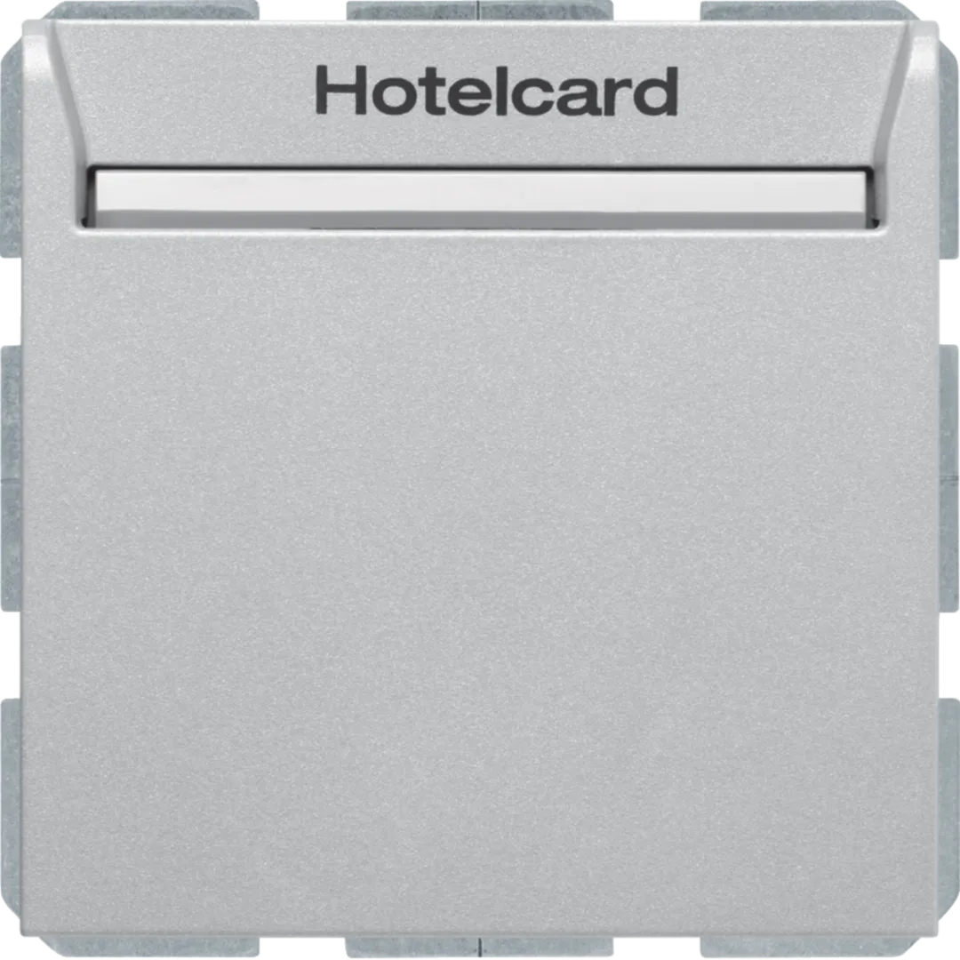 16408984 - Relais-Schalter mit Zentralstück für Hotelcard Berker S.1/B.3/B.7 alu, matt