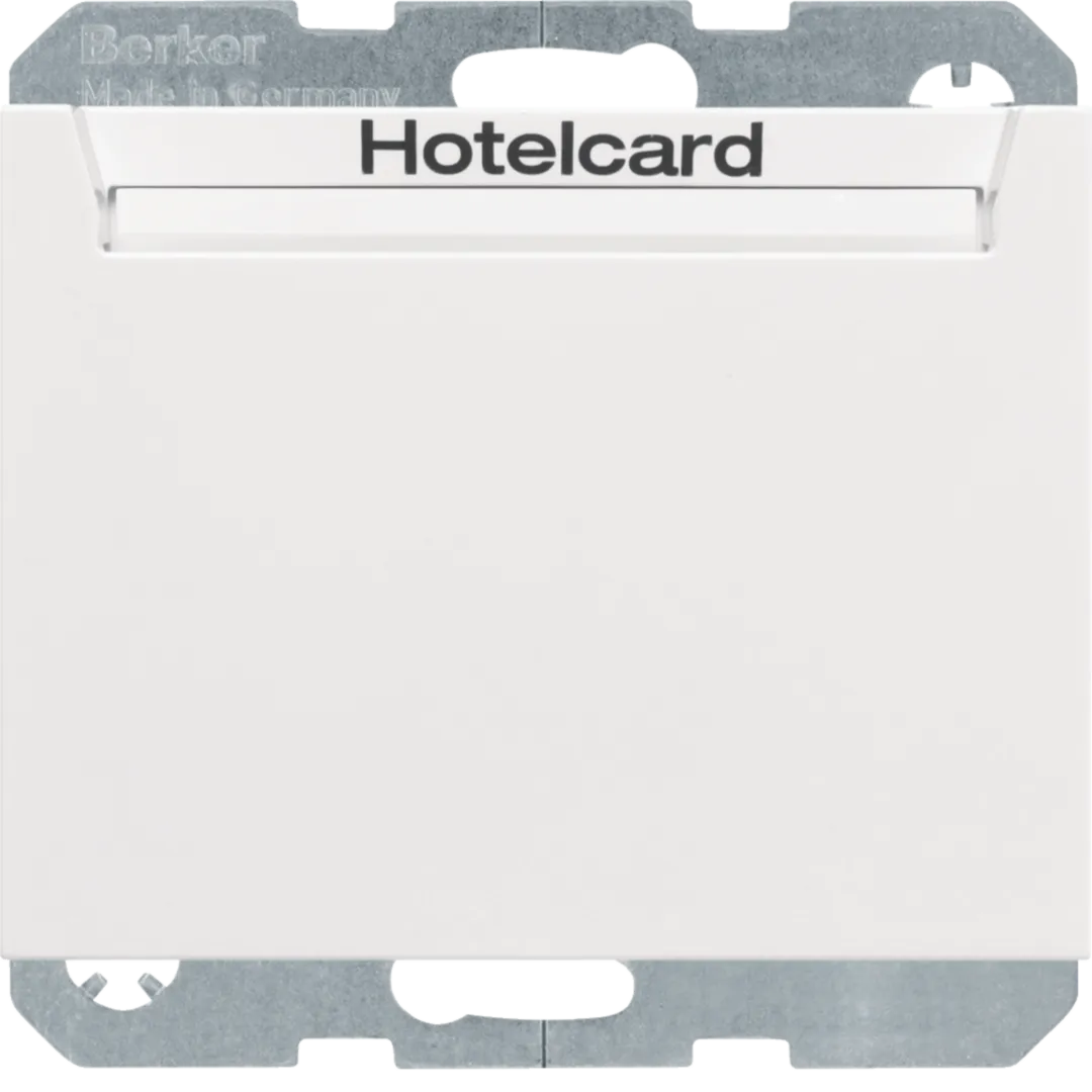 16417119 - Relais-Schalter mit Zentralstück für Hotelcard Berker K.1/K.5 polarweiß,glänzend