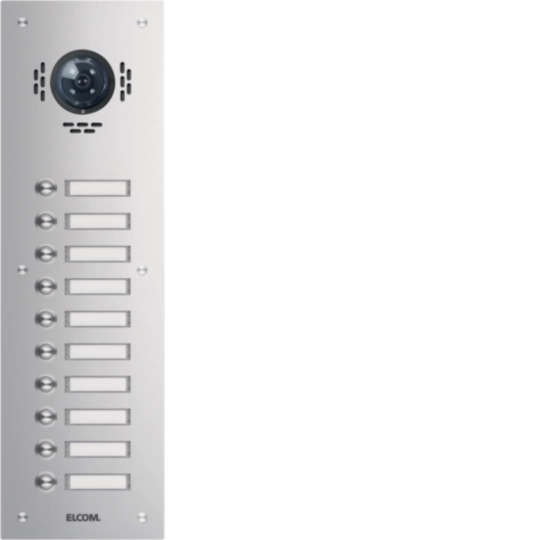 1110180BTC - TVG-10/1 Aussenstat. für Kamera-Türlautsp.10/1 Rund-Taster UP Edelst. matt ESTA