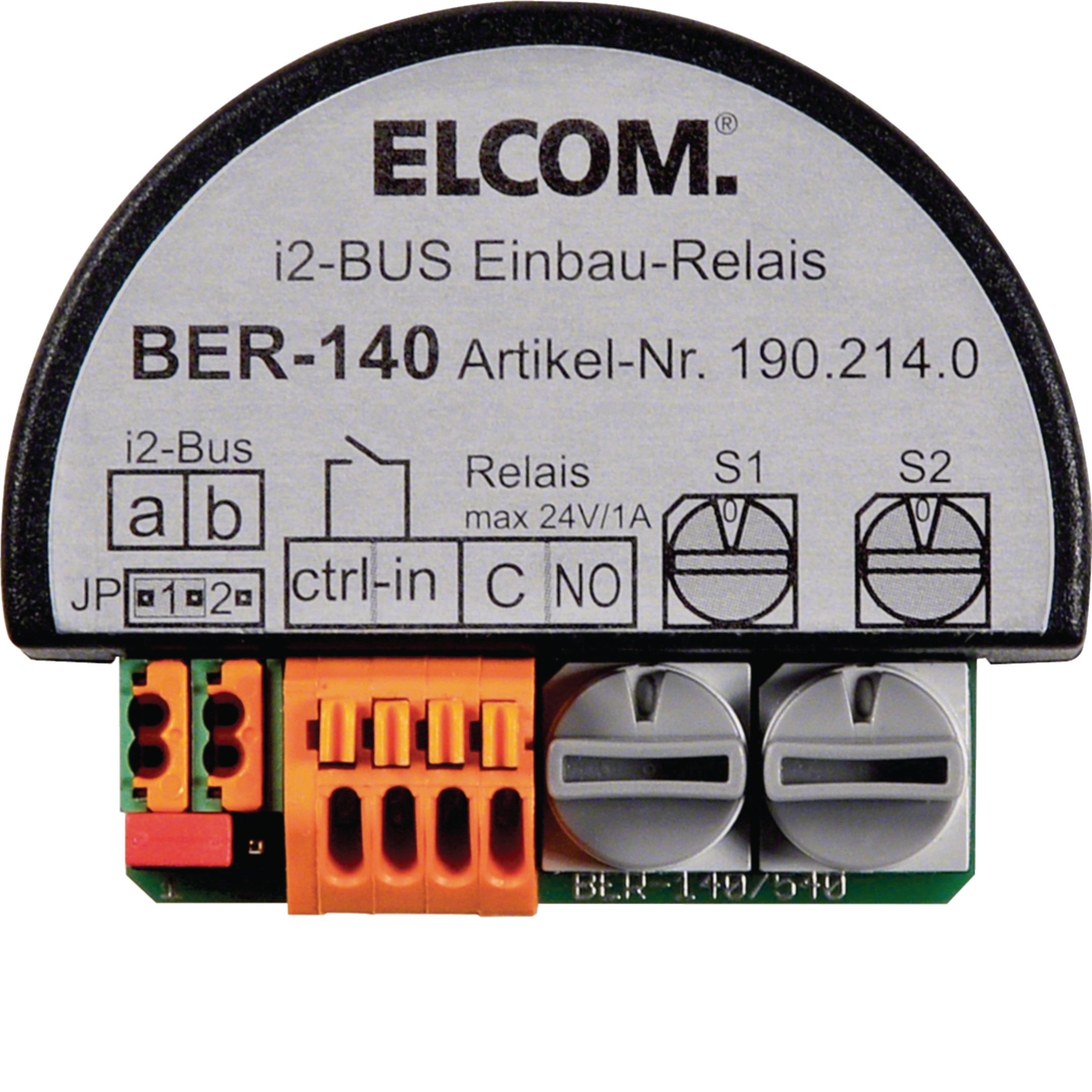 BER-140 Schaltrelais 1fach mit Eingang UP i2Audio schwarz