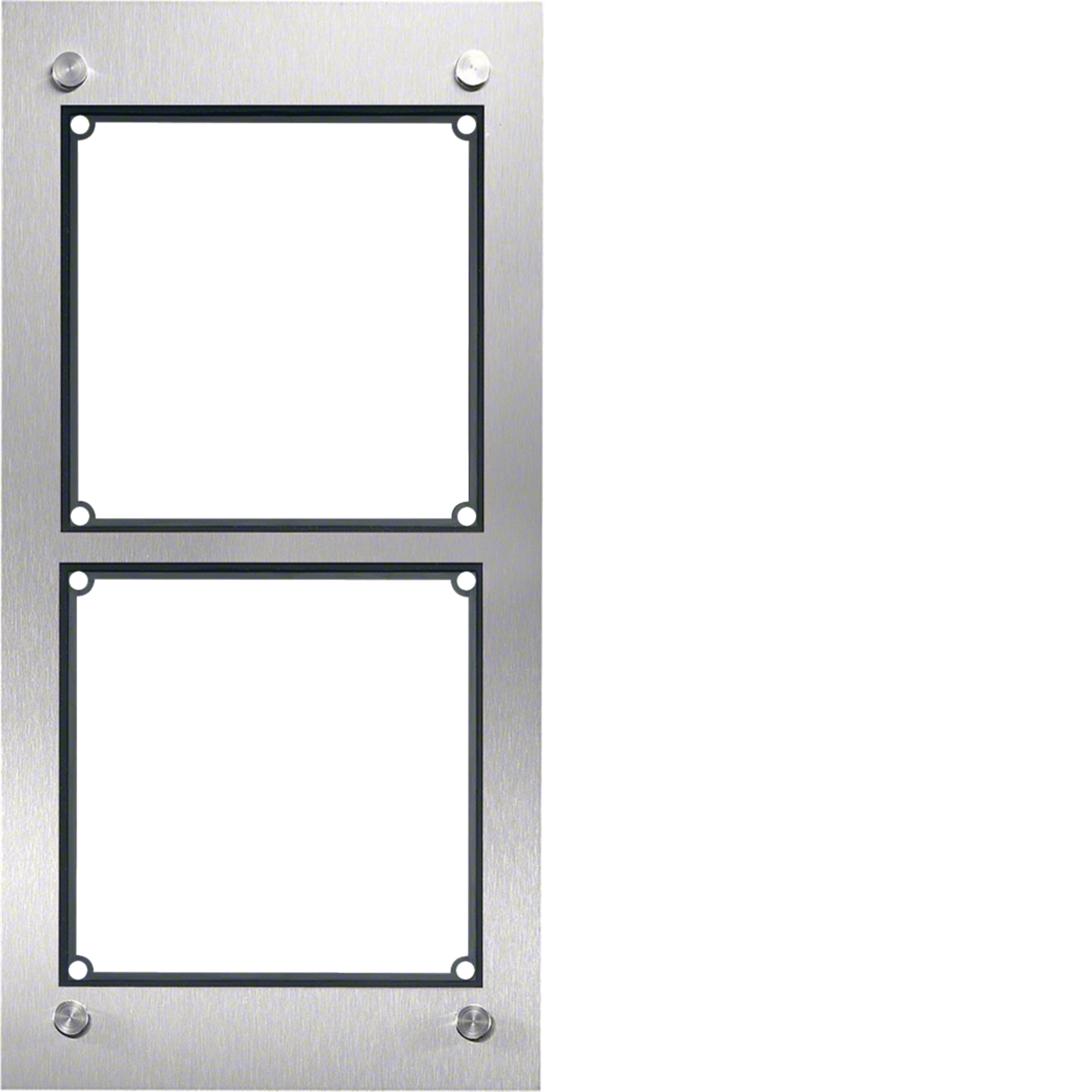 FMU-2/1EM Rahmen 2/1 mit Gehäuse UP Edelstahl matt MODESTA