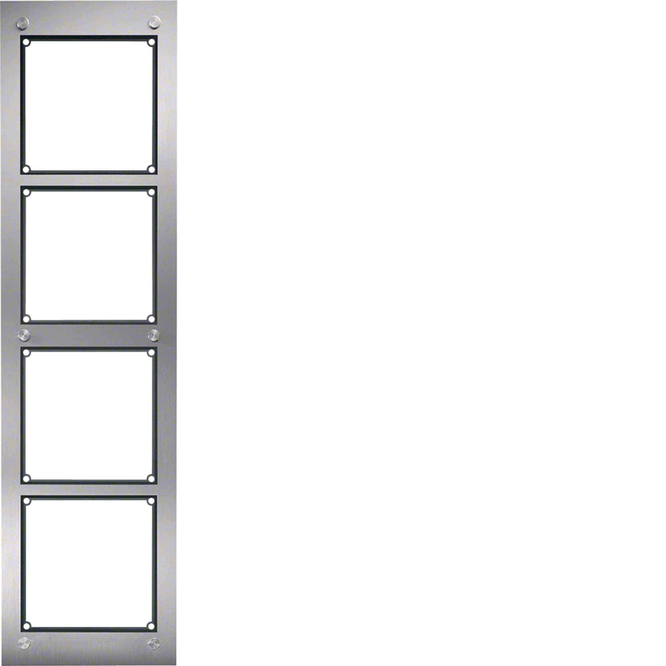 FMU-4/1EM Rahmen 4/1 mit Gehäuse UP Edelstahl matt MODESTA