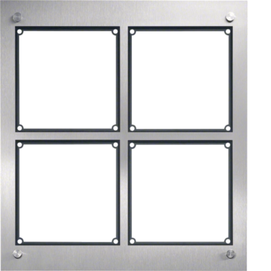 FMU-4/2EM Rahmen 4/2 mit Gehäuse UP Edelstahl matt MODESTA