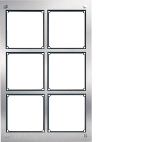 FMU-6/2EM Rahmen 6/2 mit Gehäuse UP Edelstahl matt MODESTA