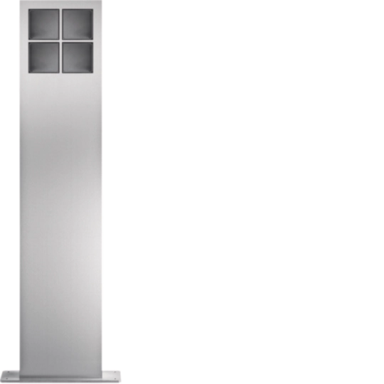 SMT-4/2EM Standsäule 4/2 Edelstahl matt MODESTA