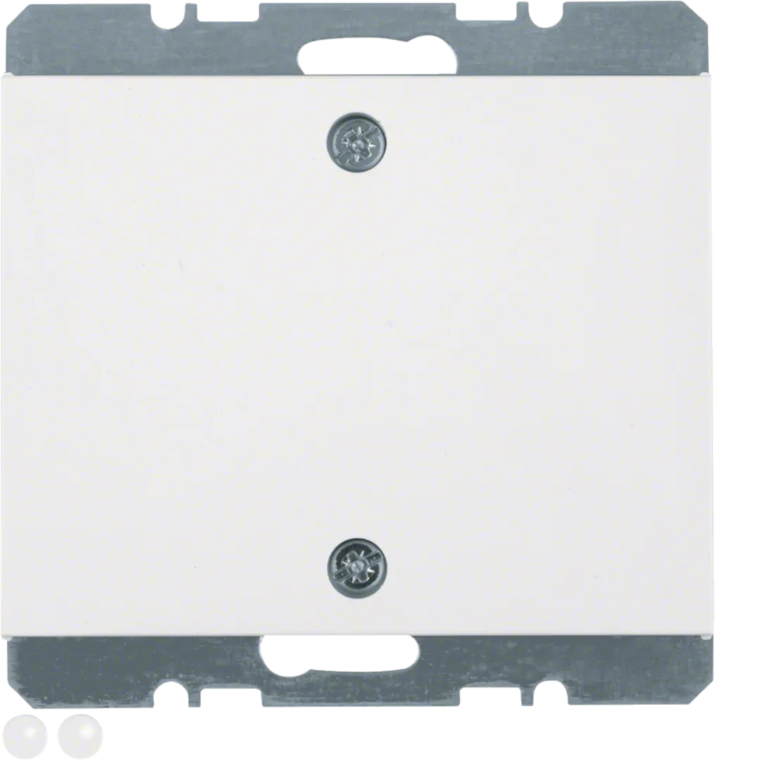 10457109 - K.1 Zaślepka z płytką czołową i mocowaniem na śruby, biały