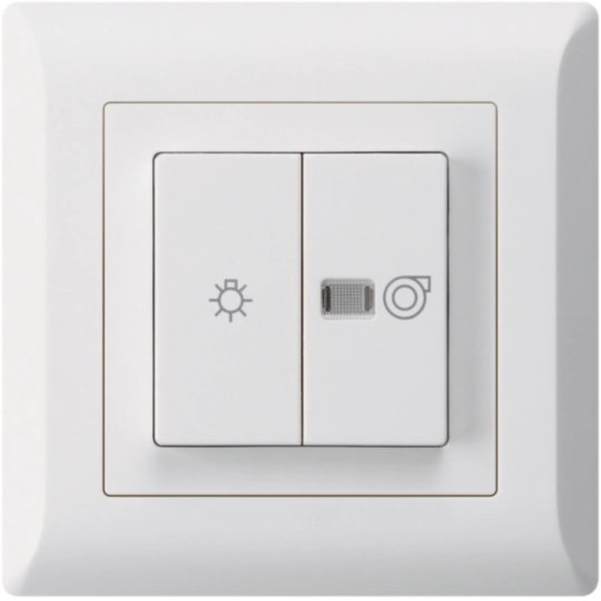 WH25100400C - Interrupteur lumineux ENC kallysto.line blanc 1/1L symbole lumineux+ventilation