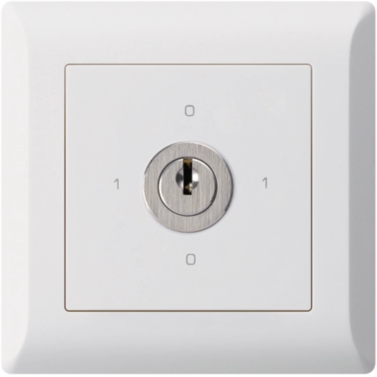 WH25184200C - UP-Drehschalter kallysto.line 0/2L weiss mit Schloss Kaba 8