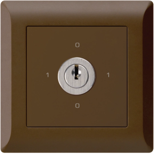 WH25184309C - Interrupteur rotatif ENC kallysto.line 0/3L brun avec serrure Kaba 8