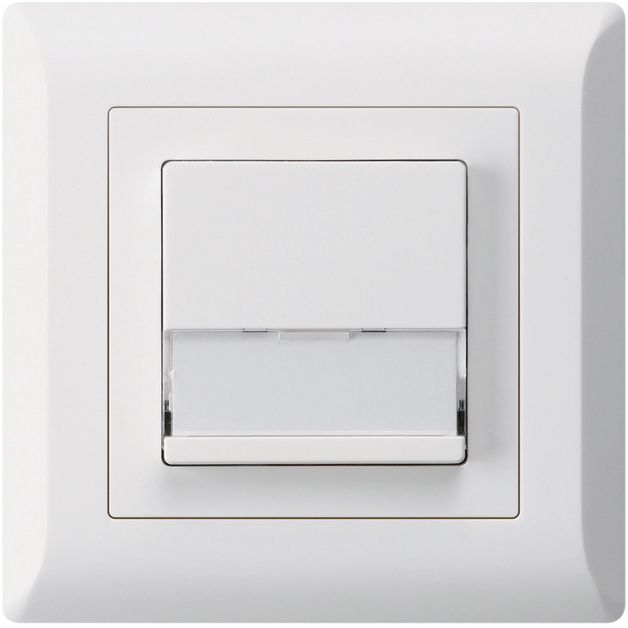 WH25510100C - Poussoir de sonnerie ENC avec porte-étiquette A/1L kallysto.line blanc