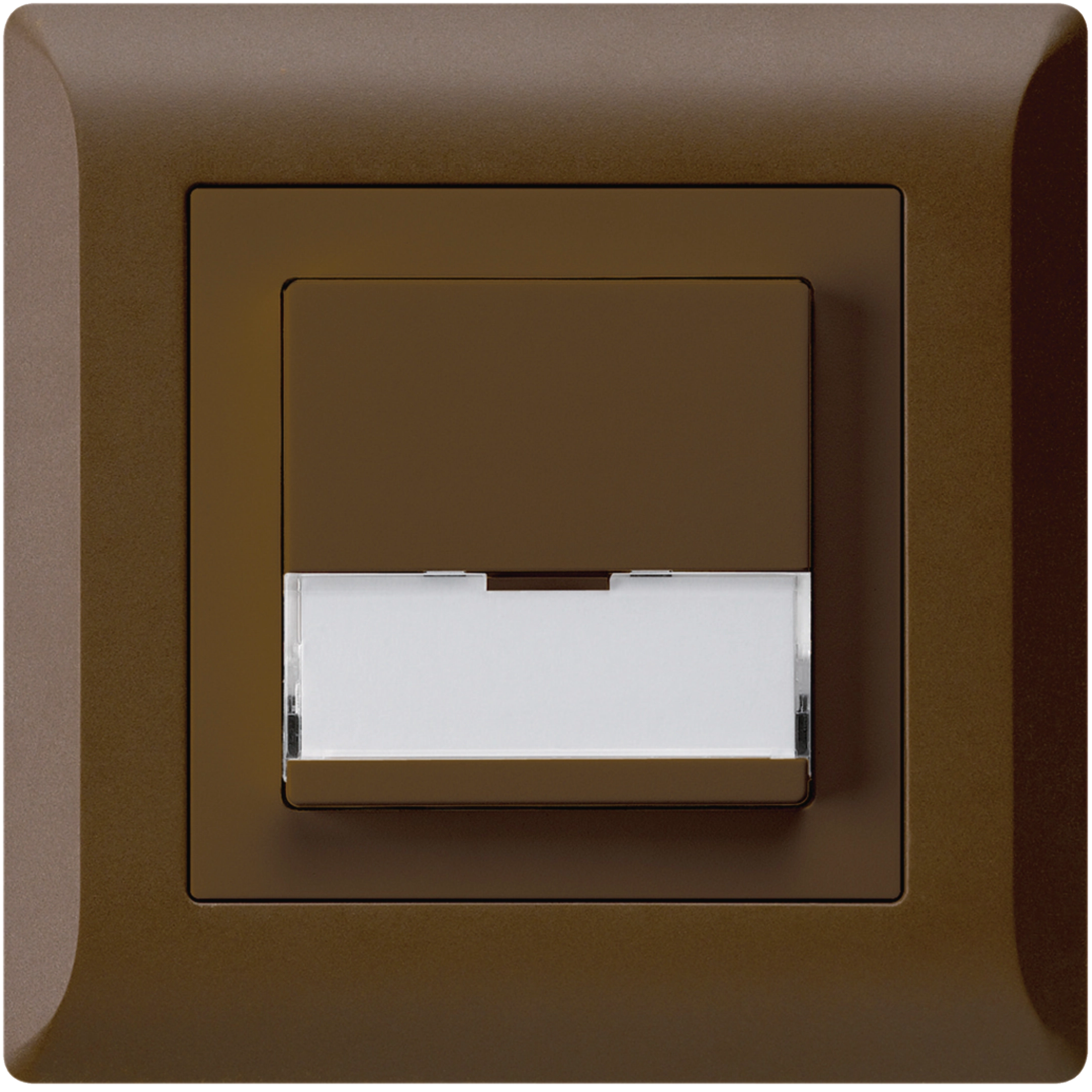 WH25510109C - Poussoir de sonnerie ENC avec porte-étiquette A/1L kallysto.line brun