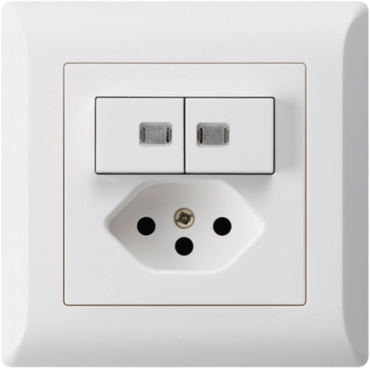 WH25881200C - UP-Leuchtkombination 2×A-R/1P+T13 weiss kallysto.line 2 Linsen