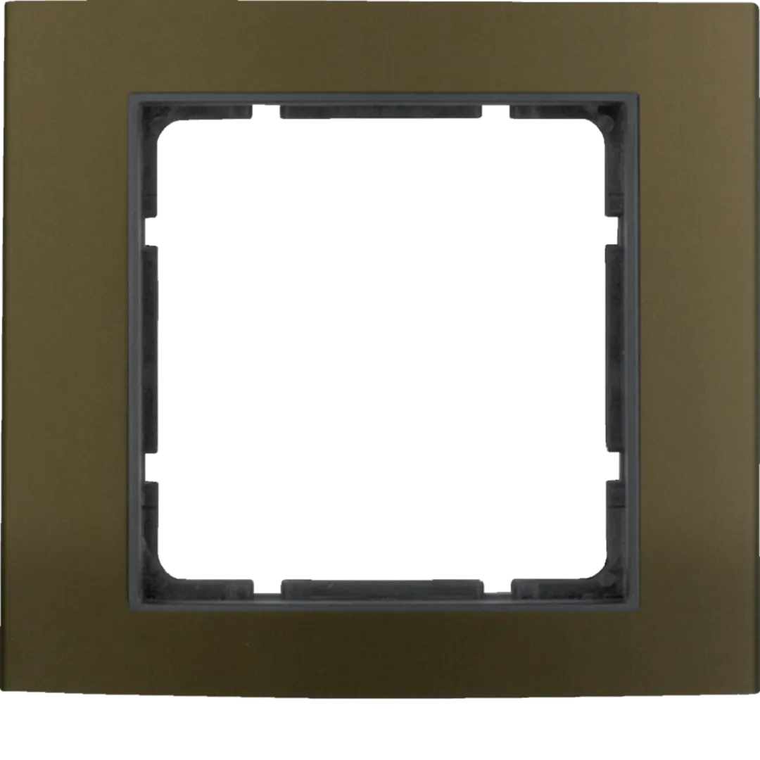 10113001 - Afdekraam 1-v, berker B.3, aluminium bruin/antraciet mat