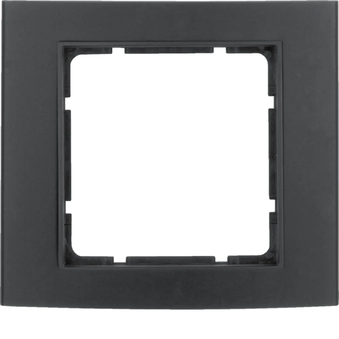 10113005 - Afdekraam 1-v, berker B.3, aluminium zwart/antraciet mat