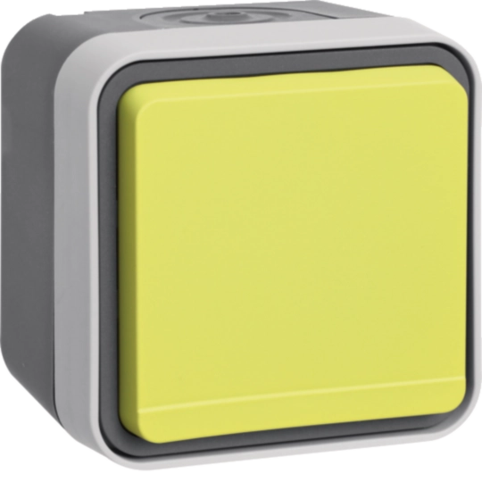 47403524 - WCD met gele deksel, tekstv. en behuizing, berker W.1, grijs