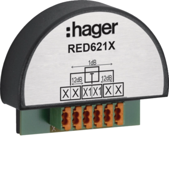 RED621X - Distributeur audio/vidéo ENC Hager 1 fois 2-fils, pour interphone