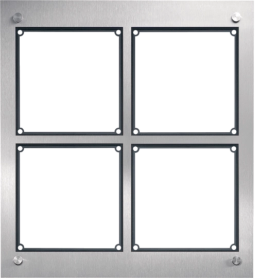 modular Rahmen 4/2 Edelstahl matt, inklusive UP-Kasten