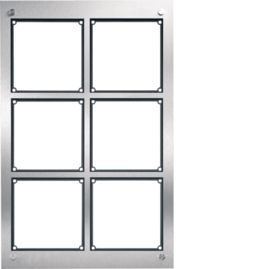 modular Rahmen 6/2 Edelstahl matt, inklusive UP-Kasten