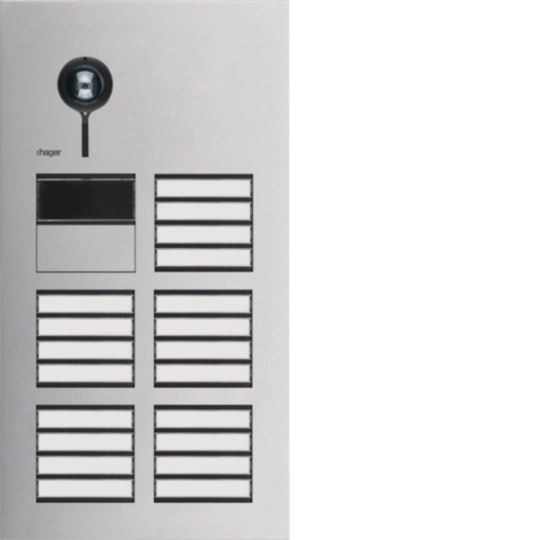 REQ620X - Platine de rue vidéo visualisation d&#039;état LED 20/2 bt d&#039;appel acier inox one