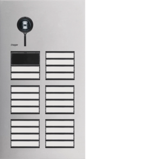 REQ622X - Aussenstat. VIDEO, LED-Zust.anzeige, 22 WE 2Draht Edelstahl, one, 225,5x422x2 mm