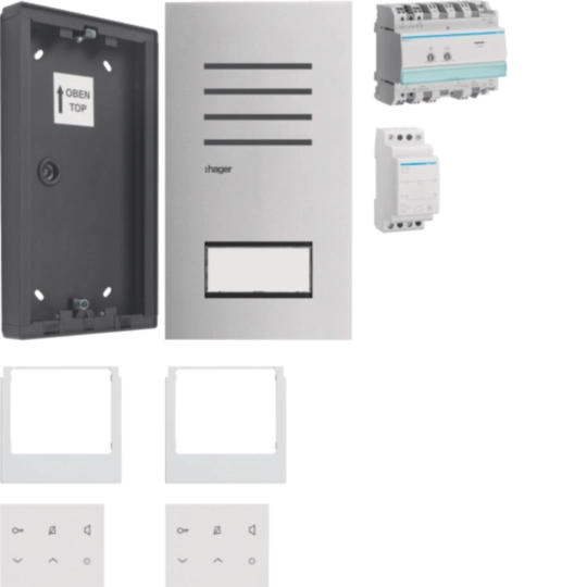 REB421S - AP-Audio-Set Hager elcom.start für 2 Wohnungen