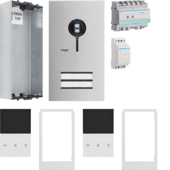 REB621S - Kit vidéo ENC Hager elcom.start pour 2 appartements