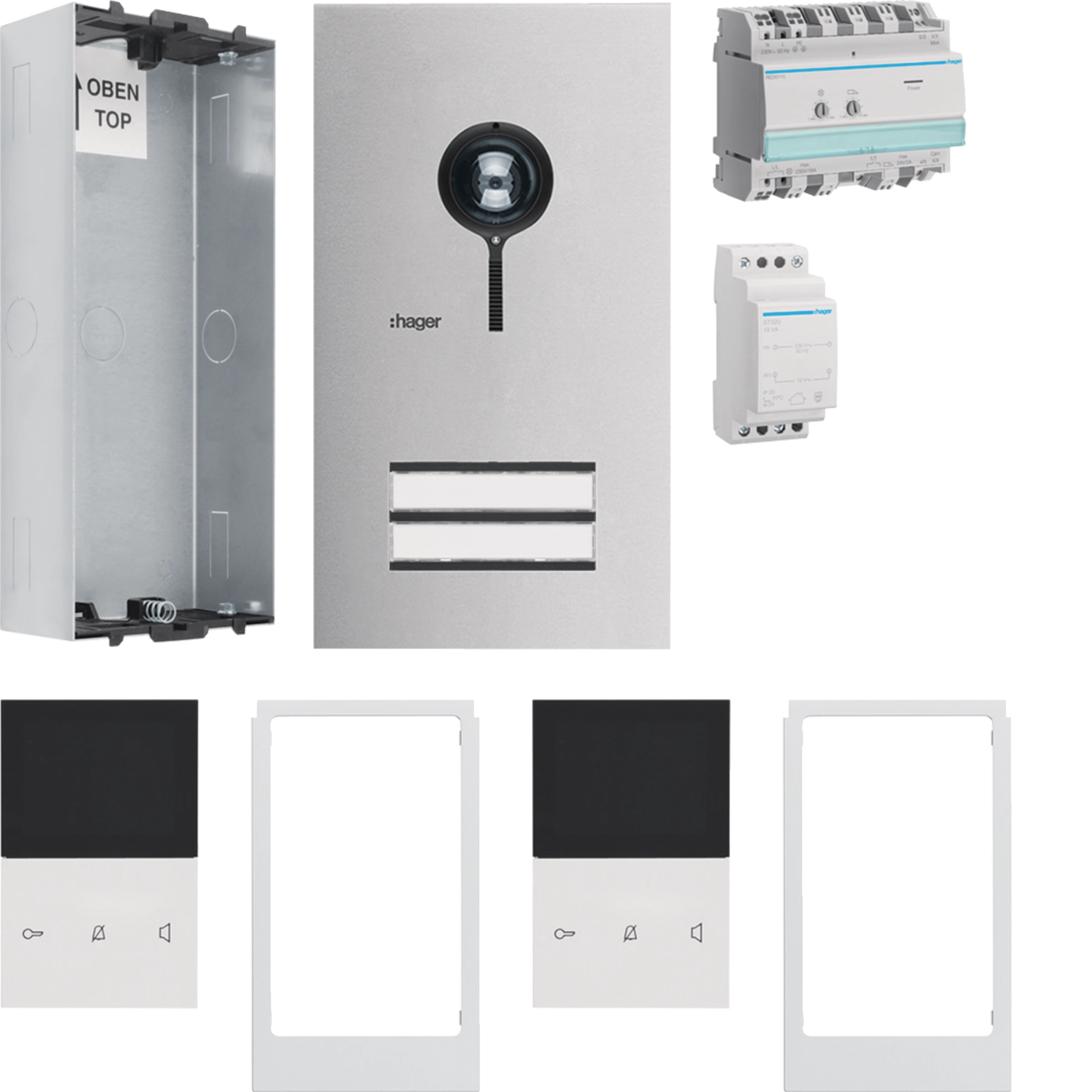 REB621S - Kit vidéo ENC Hager elcom.start pour 2 appartements