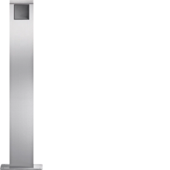 SMT-1/1EM Standsäule 1/1 mit LED Flächenleuchte Edelstahl matt MODESTA
