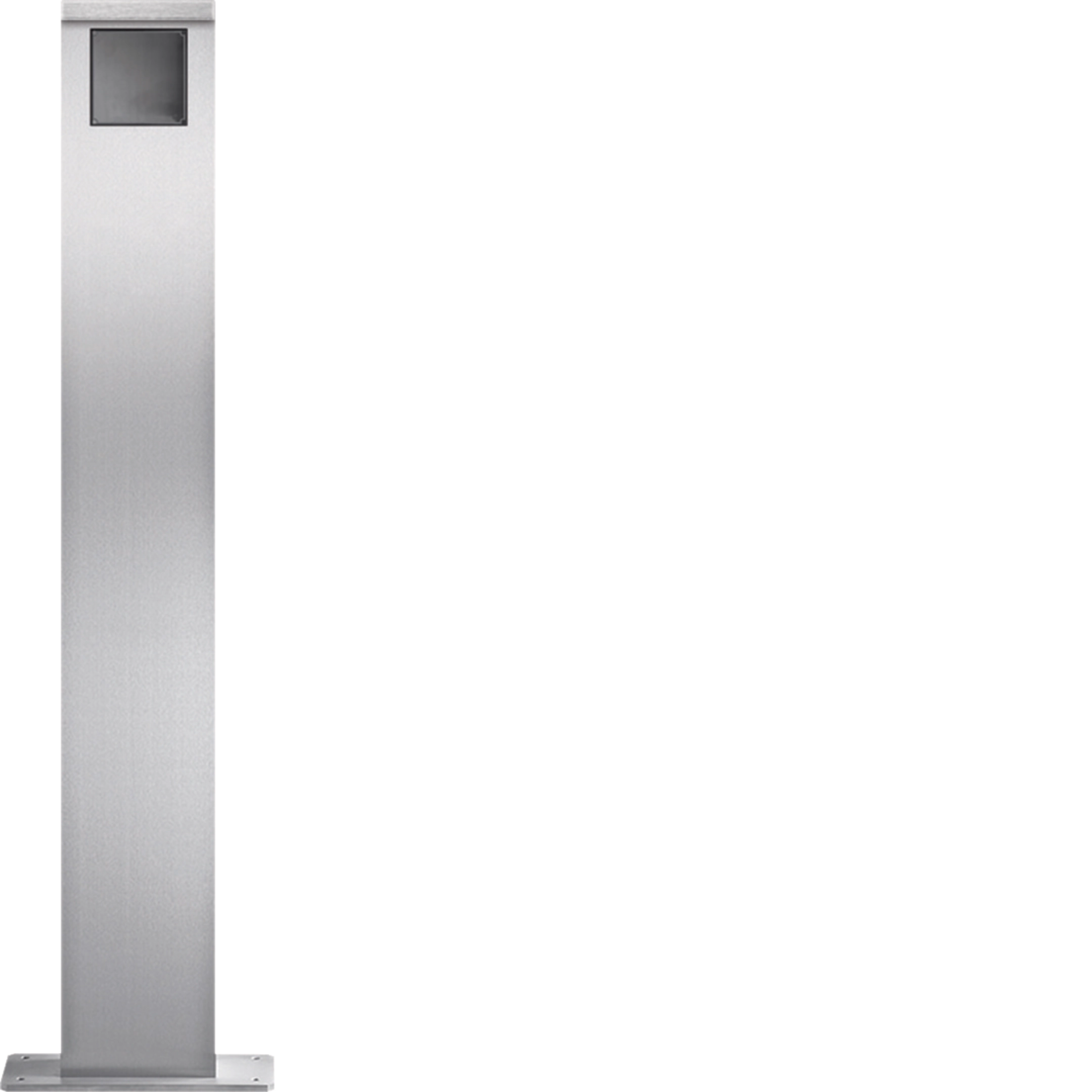 SMT-1/1EM Standsäule 1/1 mit LED Flächenleuchte Edelstahl matt MODESTA