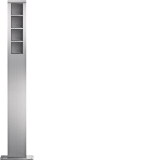 4824181 - SMT-4/1EM Standsäule 4/1 mit LED Flächenleuchte Edelstahl matt MODESTA