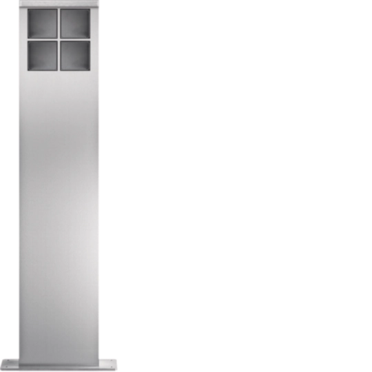4824282 - SMT-4/2EM Standsäule 4/2 mit LED Flächenleuchte Edelstahl matt MODESTA