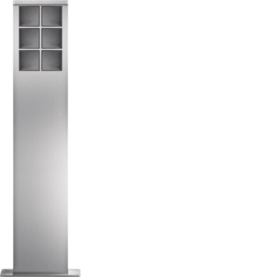4826281 - SMT-6/2EM Standsäule 6/2 mit LED Flächenleuchte Edelstahl matt MODESTA