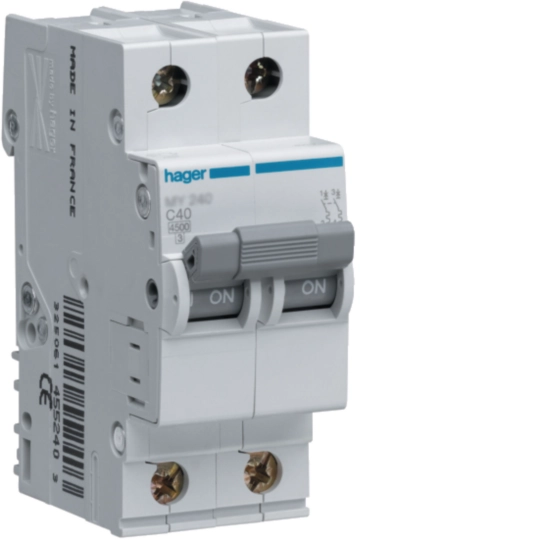 MV240 - Disjoncteur 2P 3kA B-40A 2M