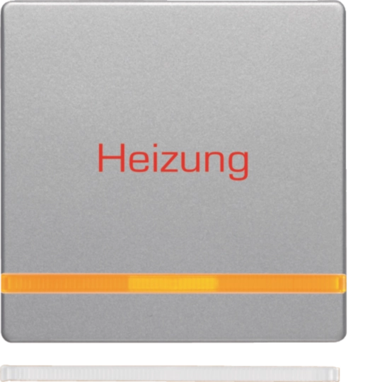 16216064 - Kryt jednoduchý s potiskem &quot;Heizung&quot;, Q.x, stříbrná sametová