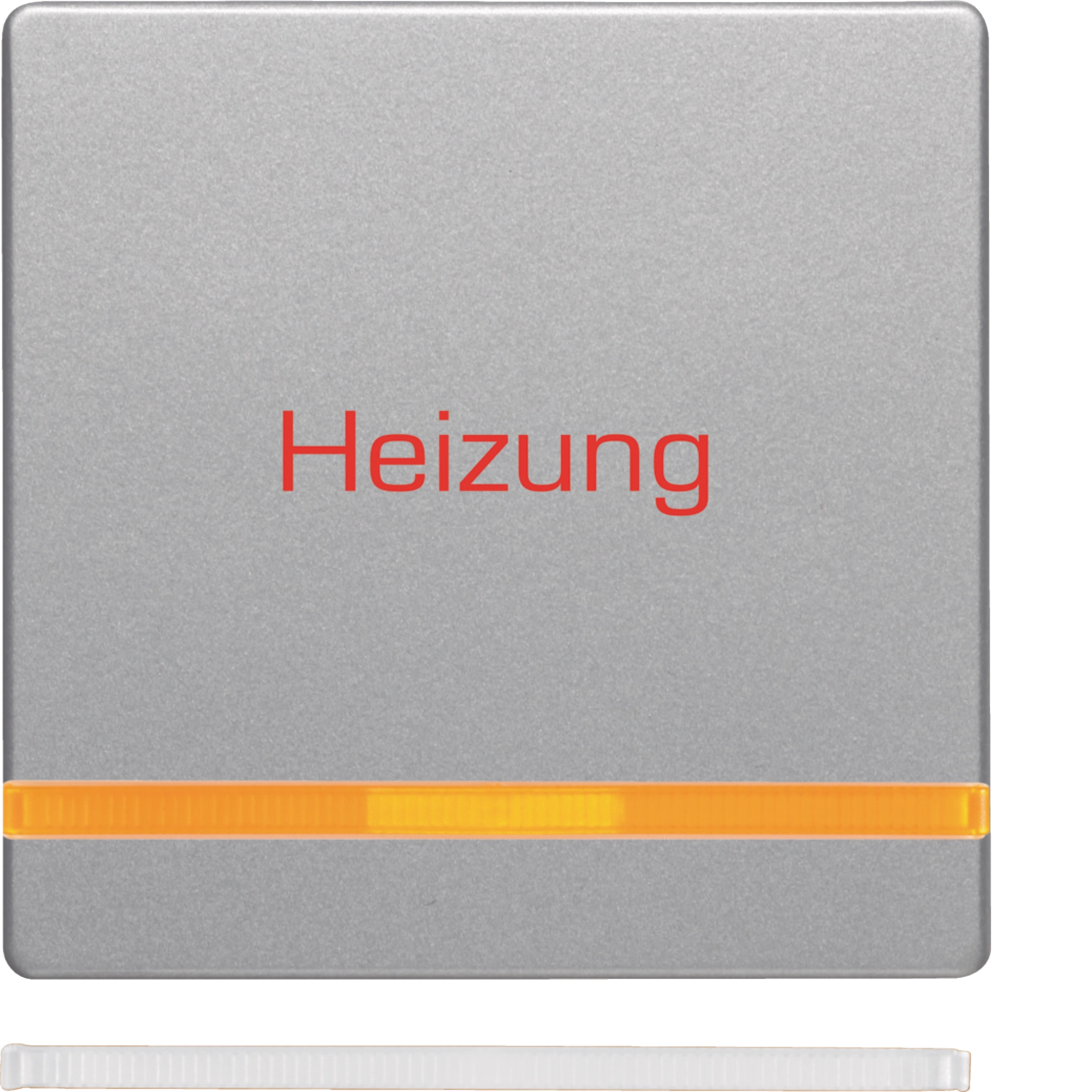 16216064 - Kryt jednoduchý s potiskem &quot;Heizung&quot;, Q.x, stříbrná sametová