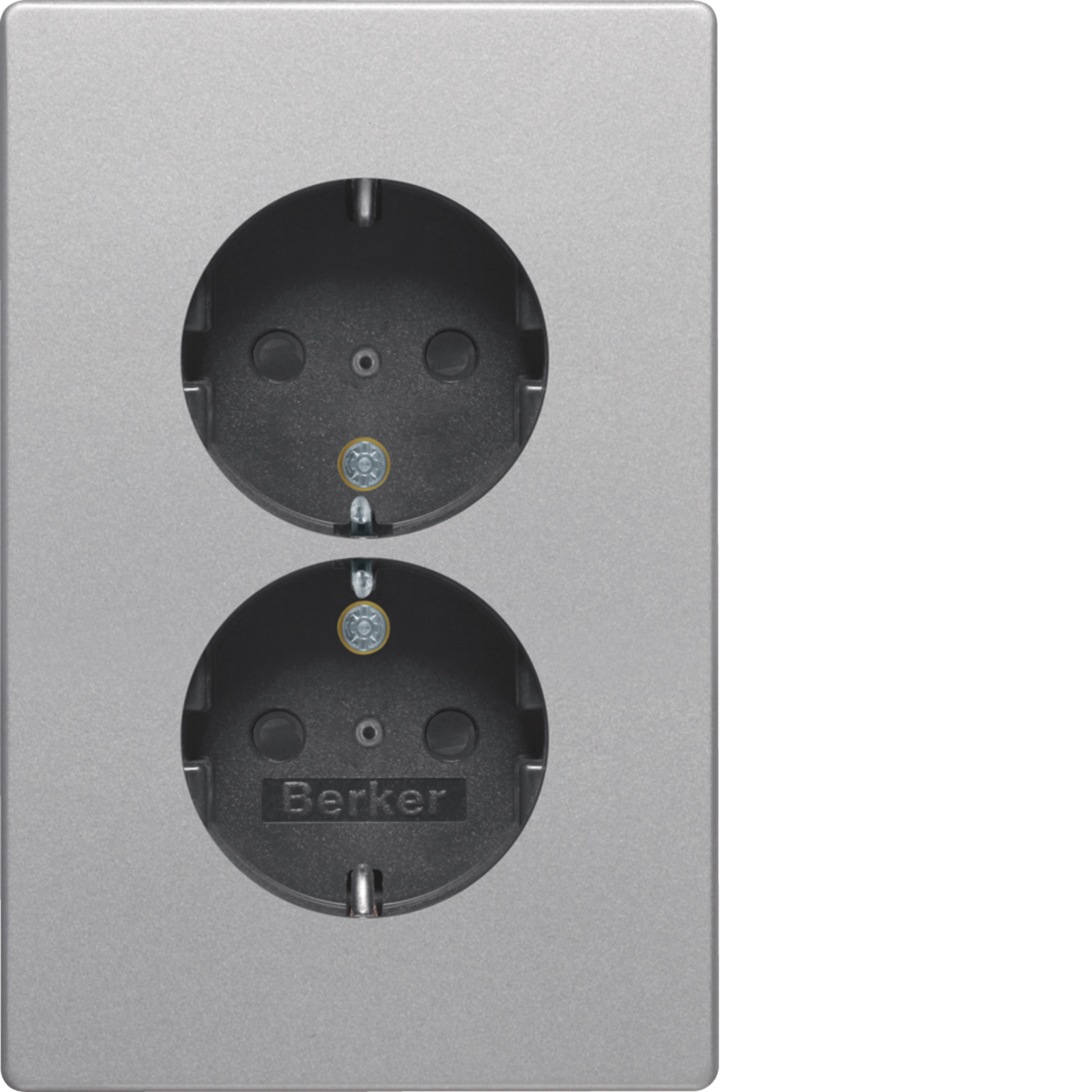 Doppelsteckdose SCHUKO ADP BS Q.1 alu • 47296084 | Hager