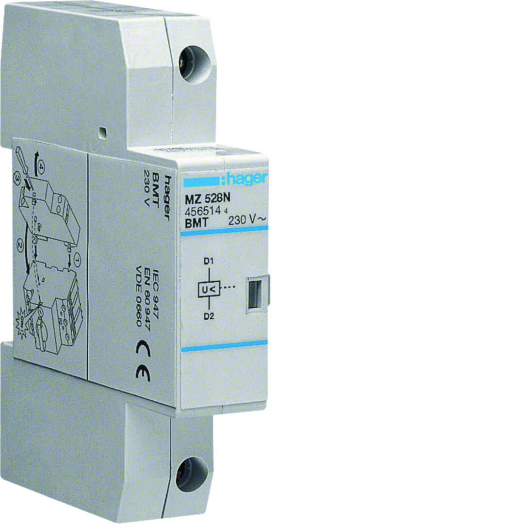 Feszültségcsökkenési kioldó motorvédő kapcsolóhoz 230V50Hz 230V60Hz MZ Hager