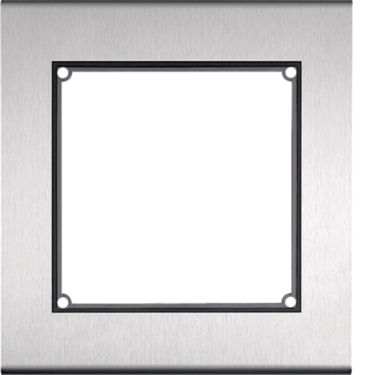 modular Rahmen 1/1 Edelstahl matt, inklusive AP-Kasten