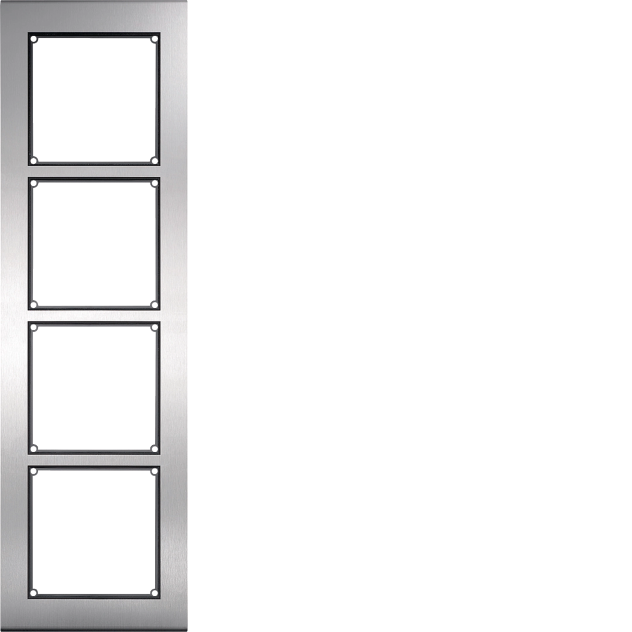 modular Rahmen 4/1 Edelstahl matt, inklusive AP-Kasten
