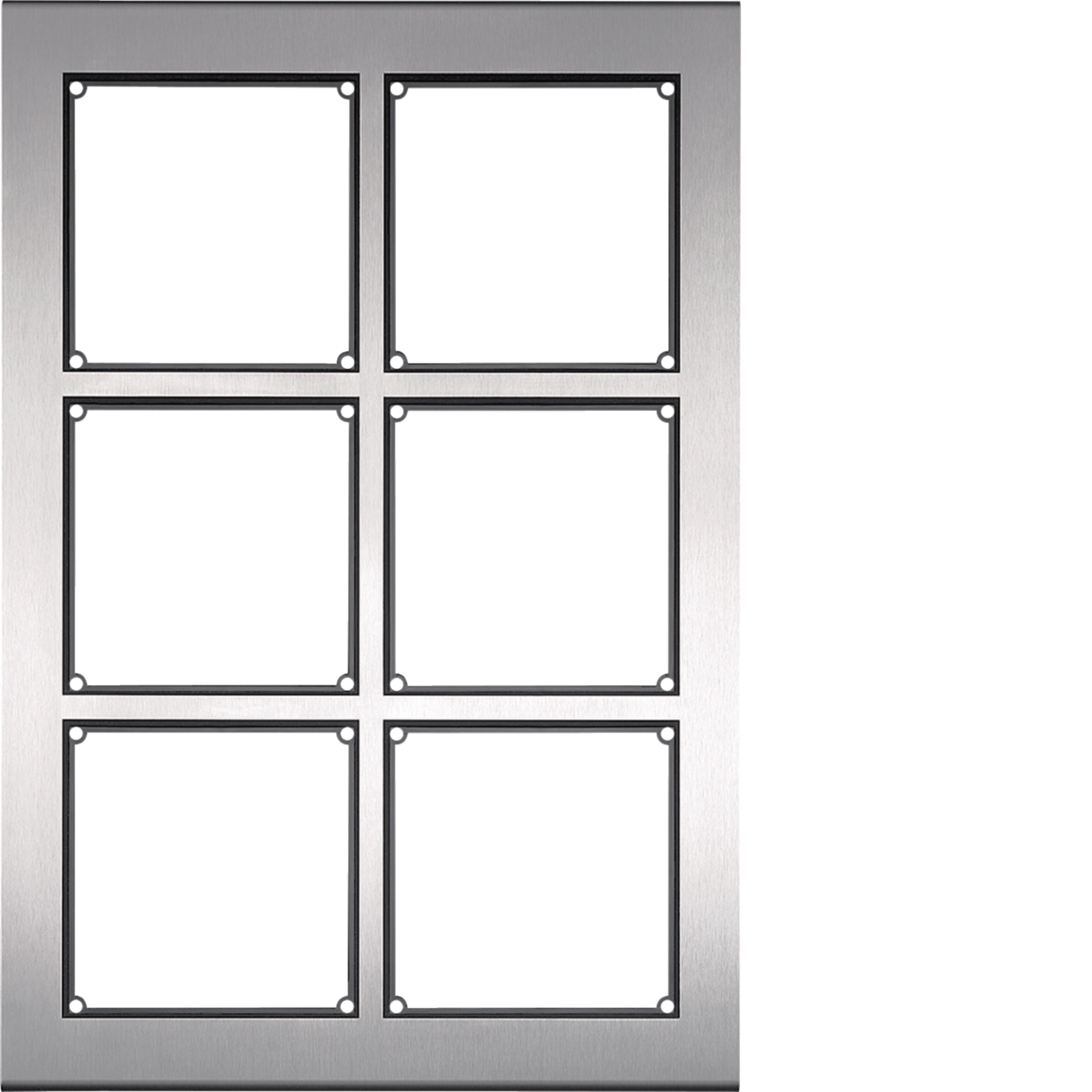 modular Rahmen 6/2 Edelstahl matt, inklusive AP-Kasten