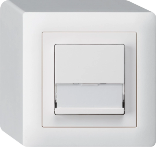 WH23510100Q - Poussoir de sonnerie AP kallysto A/1L blanc avec porte-étiquette